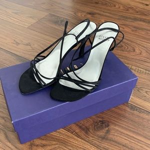 Stuart Weitzman Black Strappy Heels